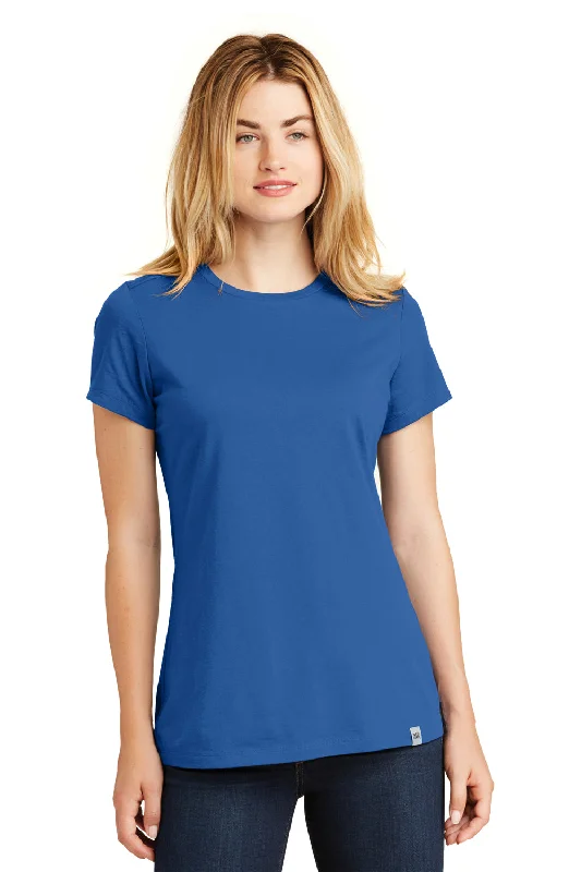 New Era Womens Heritage Short Sleeve Crewneck T-Shirt - Royal Blue - Closeout Polka Dot Checkered Tartan