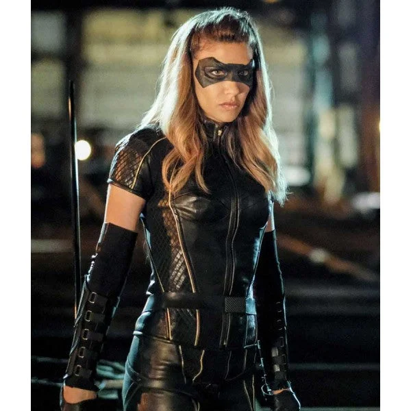Arrow Season 6 Black Canary Jacket Zip Front Button Front Snap Front
