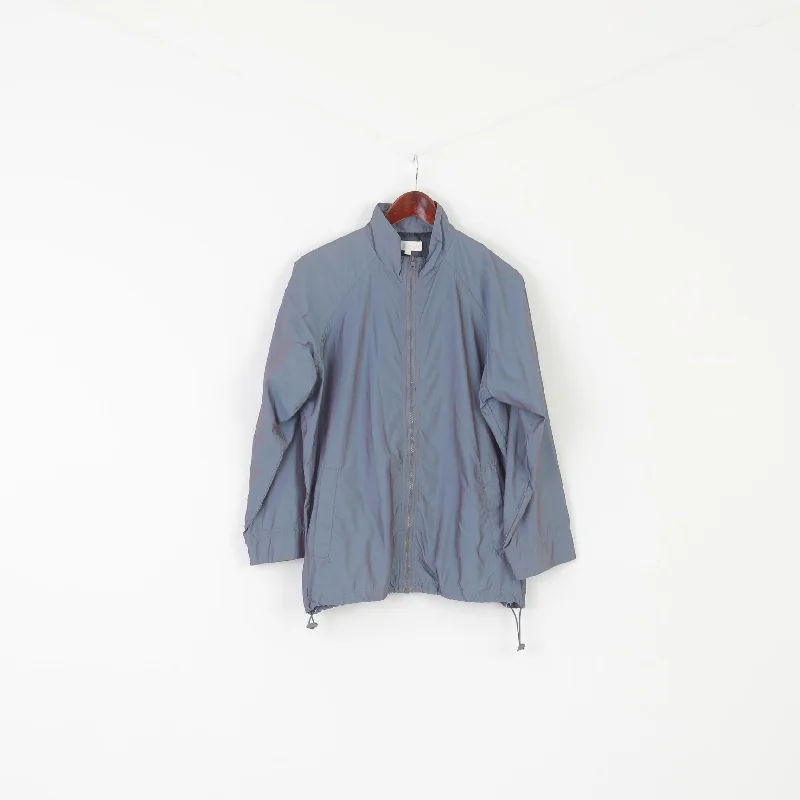 Cappuccino Women 36 S Jacket Blue Pink Shiny Hue Zip Up Lightweight Top Trench Coat Raincoat Waterproof Jacket Cappuccino Women 36 S Jacket Blue Pink Shiny Hue Zip Up Lightweight Top Trench Coat Raincoat Waterproof Jacket