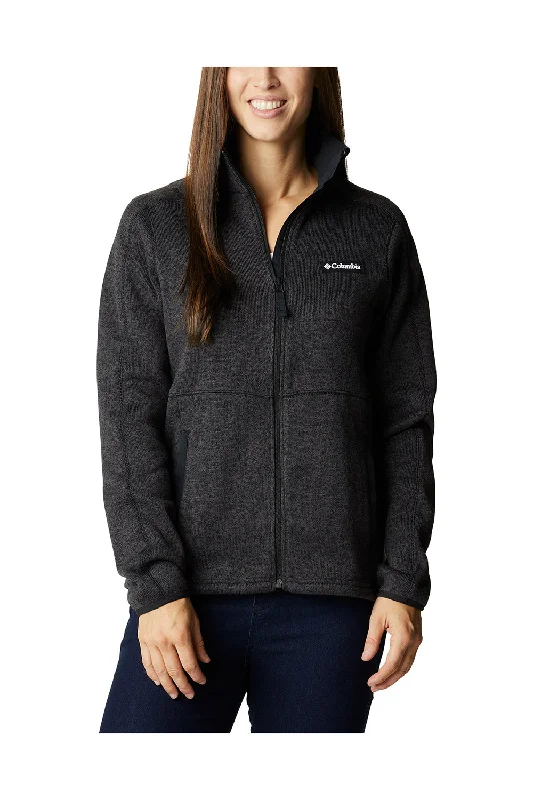Columbia Womens Sweater Weather Full Zip Jacket - Heather Black Lace Jacket Ribbed Jacket Sequined Jacket Columbia Womens Sweater Weather Full Zip Jacket - Heather Black Lace Jacket Ribbed Jacket Sequined Jacket