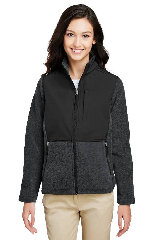 Core 365 Womens Journey Summit Hybrid Full Zip Jacket - Heather Charcoal Grey/Black Ribbed Jacket Pleated Jacket Ruffled Jacket Core 365 Womens Journey Summit Hybrid Full Zip Jacket - Heather Charcoal Grey/Black Ribbed Jacket Pleated Jacket Ruffled Jacket