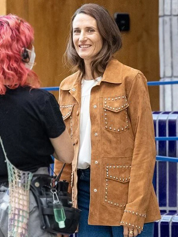 Killing Eve Camille Cottin Studded Jacket Herringbone Jacket Houndstooth Jacket Plaid Jacket Killing Eve Camille Cottin Studded Jacket Herringbone Jacket Houndstooth Jacket Plaid Jacket