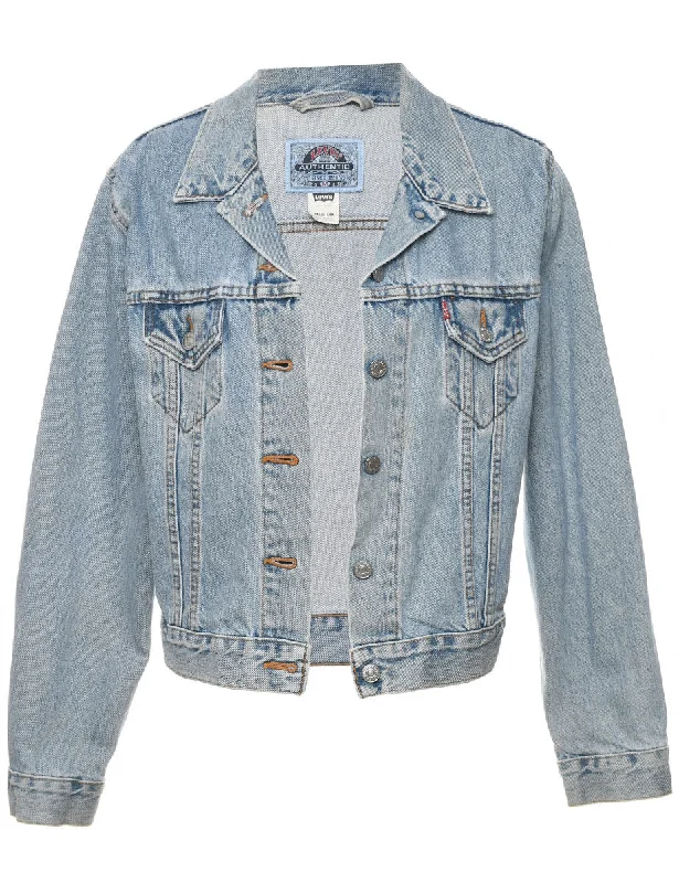 Levi's Light Wash Denim Jacket - M Bomber Jacket Anorak Windbreaker