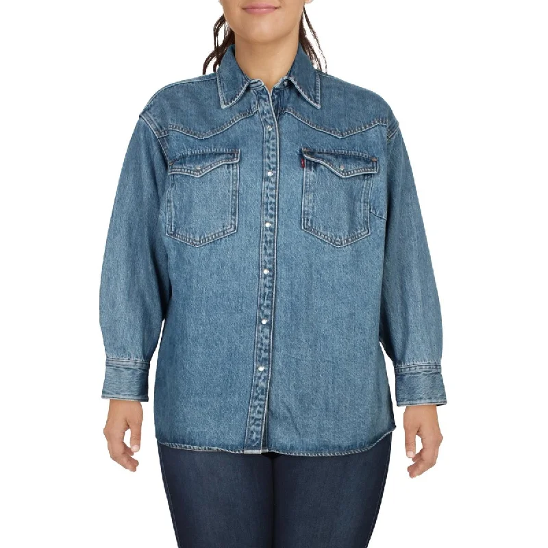 Levi's Womens Plus Cotton Long Sleeve Denim Jacket Mesh Jacket Canvas Jacket Denim Jacket Levi's Womens Plus Cotton Long Sleeve Denim Jacket Mesh Jacket Canvas Jacket Denim Jacket