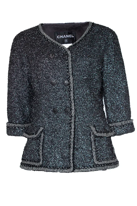 Metallic tweed jacket Satin Jacket Silk Jacket Chiffon Jacket