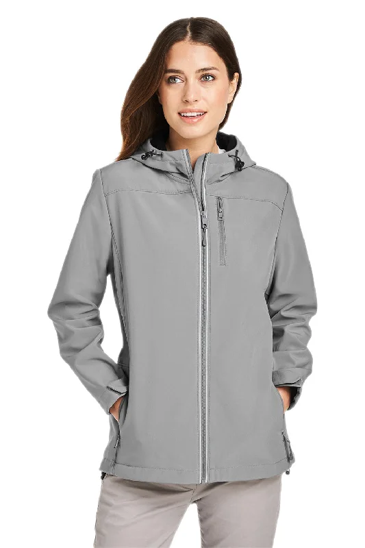 Nautica Womens Wavestorm Wind & Water Resistant Full Zip Hooded Jacket - Graphite Grey A-Line Jacket Boat Neck Shawl Collar Nautica Womens Wavestorm Wind & Water Resistant Full Zip Hooded Jacket - Graphite Grey A-Line Jacket Boat Neck Shawl Collar