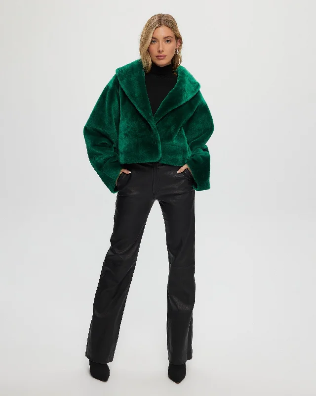 REVERSIBLE SHEARLING LAMB JACKET Faux Fur Jacket Real Fur Jacket Shearling Jacket