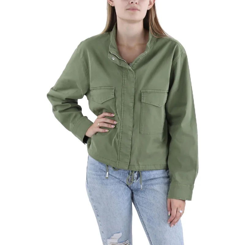 Sanctuary Womens Outwear Fall Shirt Jacket Wool Fabric Cashmere Fabric Tweed Fabric