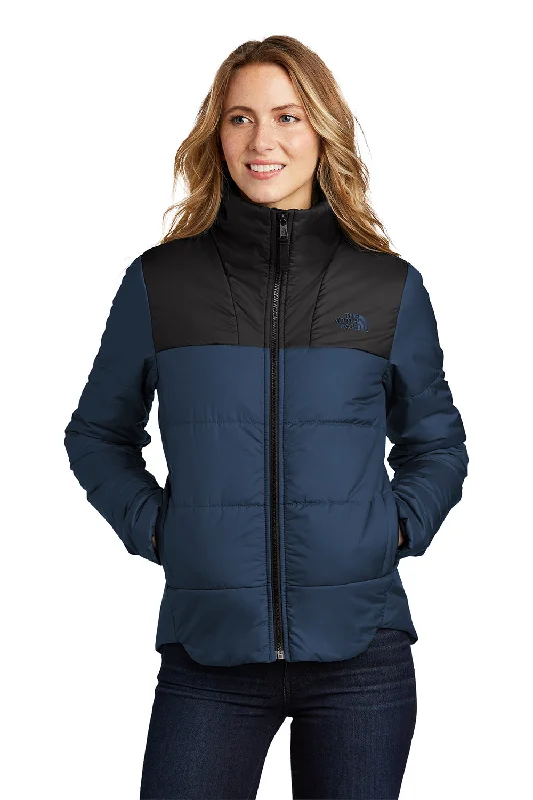 The North Face Womens Everyday Water Resistant Insulated Full Zip Jacket - Shady Blue Nylon Fabric Polyester Fabric Spandex Fabric The North Face Womens Everyday Water Resistant Insulated Full Zip Jacket - Shady Blue Nylon Fabric Polyester Fabric Spandex Fabric