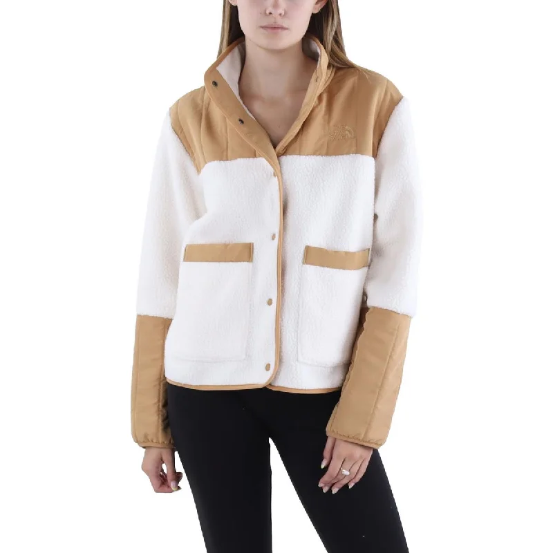 The North Face Womens Lightweight Warm Fleece Jacket Front Pockets Side Pockets Patch Pockets The North Face Womens Lightweight Warm Fleece Jacket Front Pockets Side Pockets Patch Pockets