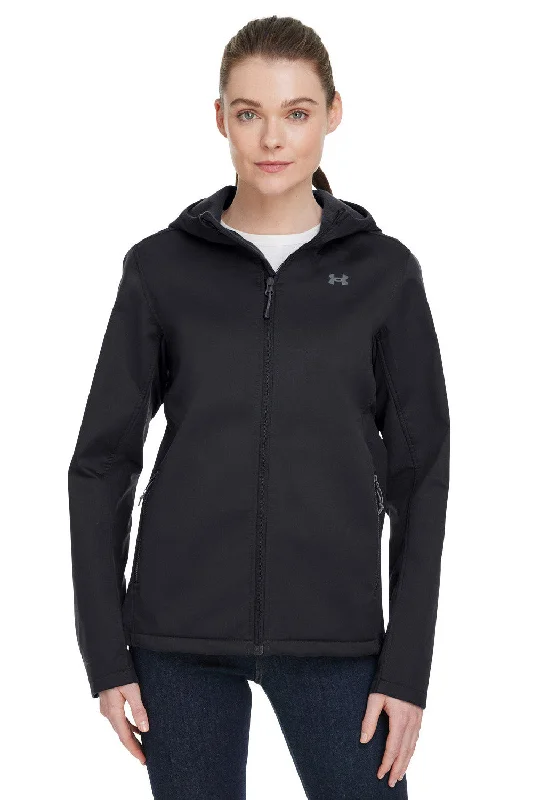 Under Armour Womens CGI Shield 2.0 Windproof & Waterproof Full Zip Hooded Jacket - Black Welt Pockets Slit Pockets Flap Pockets Under Armour Womens CGI Shield 2.0 Windproof & Waterproof Full Zip Hooded Jacket - Black Welt Pockets Slit Pockets Flap Pockets