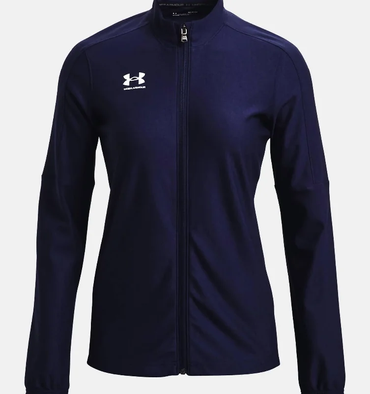 Women's Challenger Track Jacket In Midnight Navy/white Belted Jacket Elasticated Jacket Padded Jacket Women's Challenger Track Jacket In Midnight Navy/white Belted Jacket Elasticated Jacket Padded Jacket
