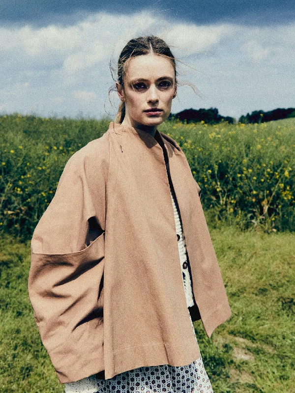 Amie Coat in Almond Puffy Insulated Vest