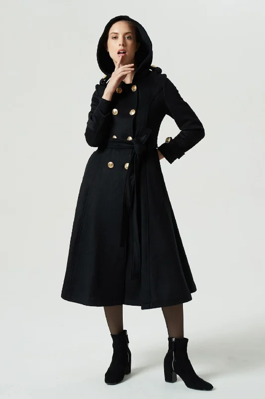 Double breasted military wool coat 1967# Quilted Puffer Jacket