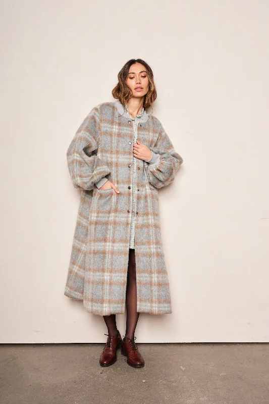 CAMERON COAT - J0494M Buttoned Peplum Coat