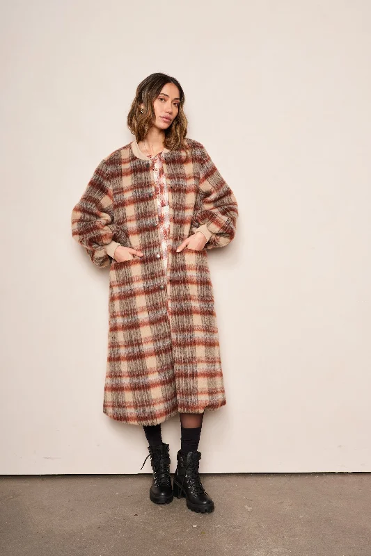 CAMERON COAT - J0494O Puff Sleeve Overcoat