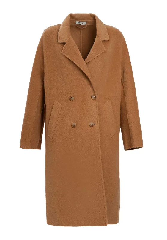 Coat Ys721 Camel Elegant Cape Blazer