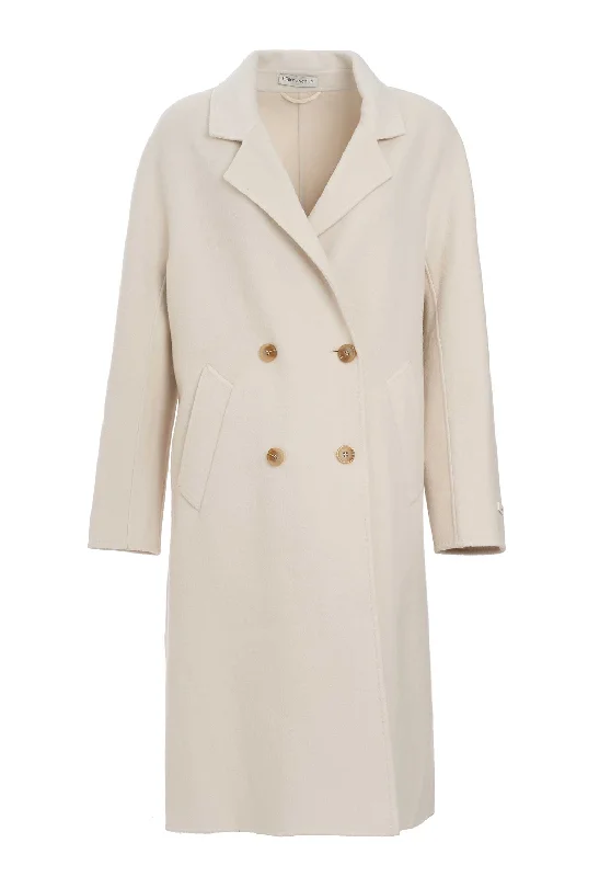 Coat Ys721 White Draped Collar Cardigan