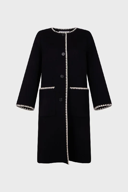 Coat Lilia Dam46a034 Black Classic Trench Coat