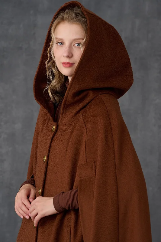Parini 33 | Maxi Hooded wool cloak coat Classic Riding Jacket