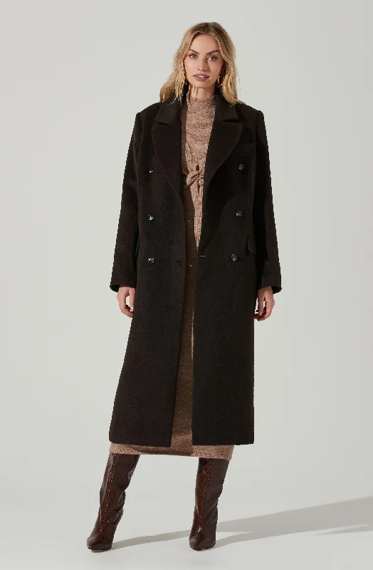 Morana Double Breasted Duster Coat Soft Flannel Shacket