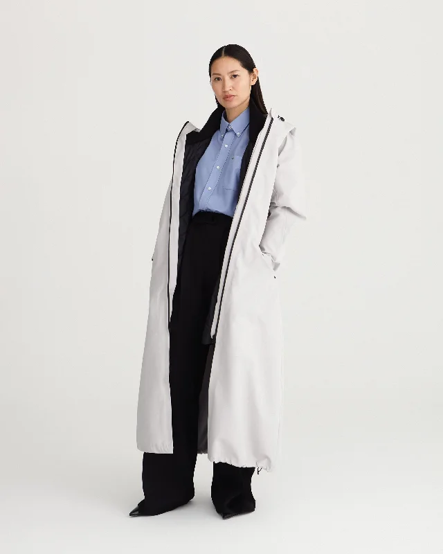 Spirit | Mist Grey with Inner Coat Luxe Satin Long Coat