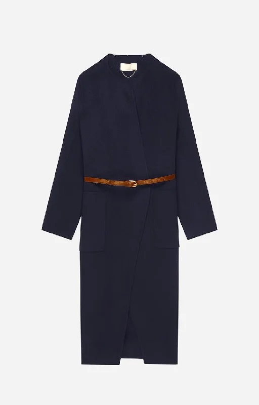 Coat Valeran 2hva78-v01001 Marine Soft Flannel Shacket