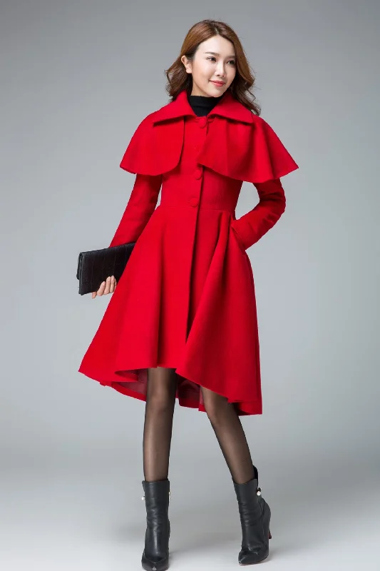 vintage inspired cape winter wool coats 1848 Waterproof Hiking Jacket