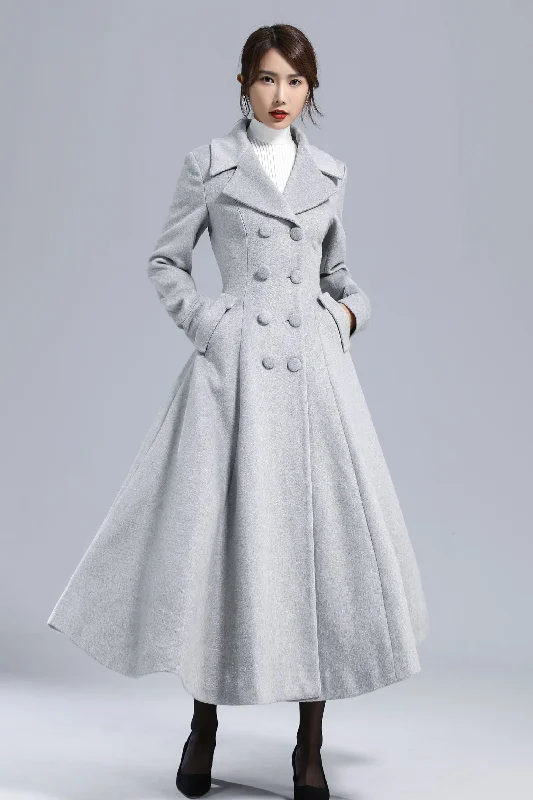 Vintage Inspired Double Breasted Coat 3236 Fashionable Blazer Coat