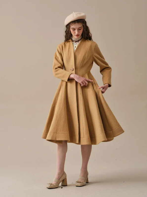 LITTLE WOMEN 22 | WOOL COAT IN GoldenRod Ruched Sleeve Blazer