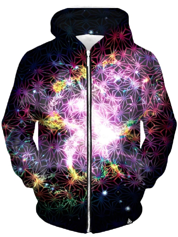 Mystic Unisex Zip-Up Hoodie Hoodie with Snap Buttons Easy Quick