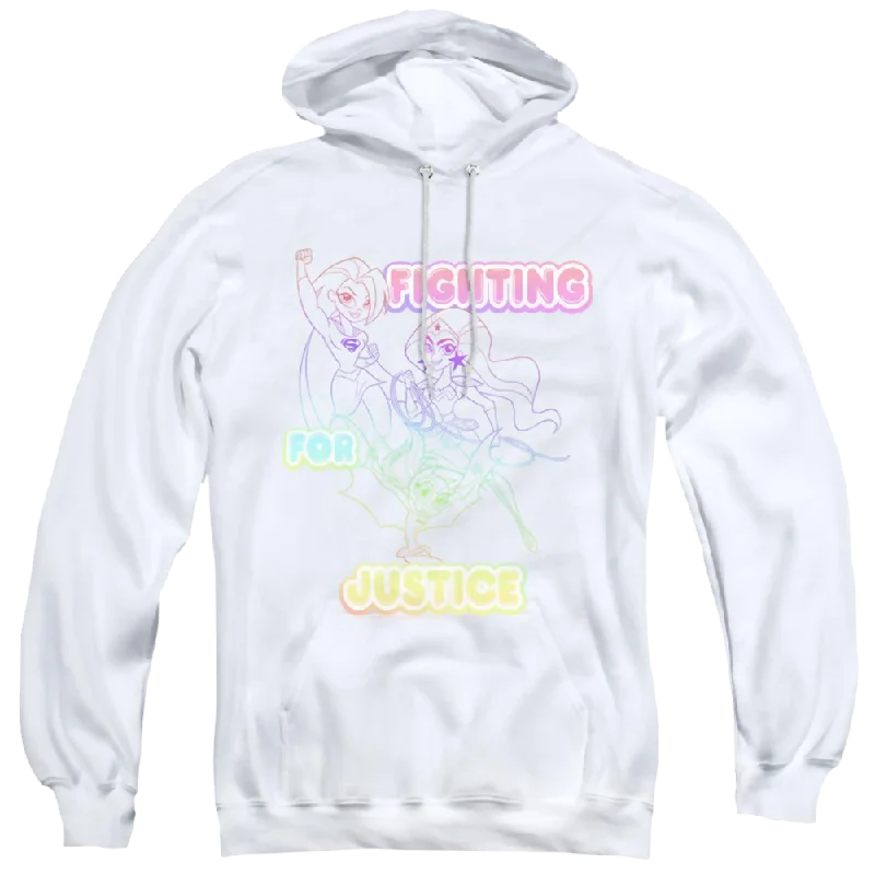 Dc Super Hero Girls Fighting For Justice - Pullover Hoodie Boxy Neck Sweater