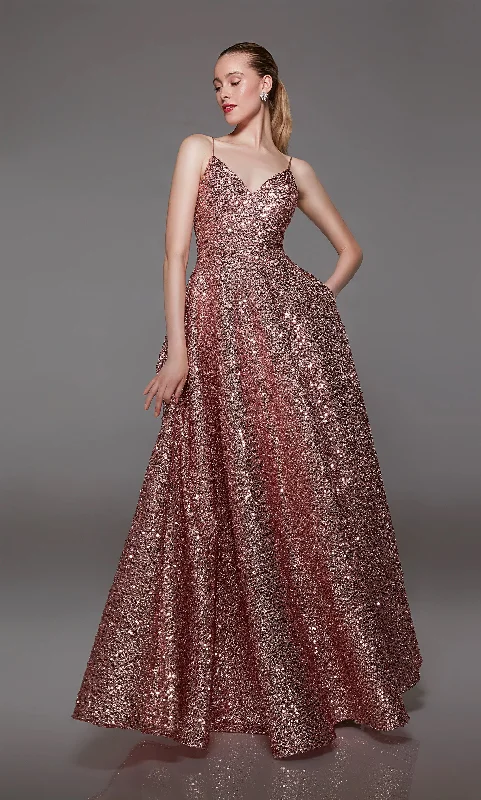 ALYCE Paris 1792 Sequin A-Line Dress with Pockets - Black, Midnight, Claret, Light Mauve Tunics Sophisticated sleek