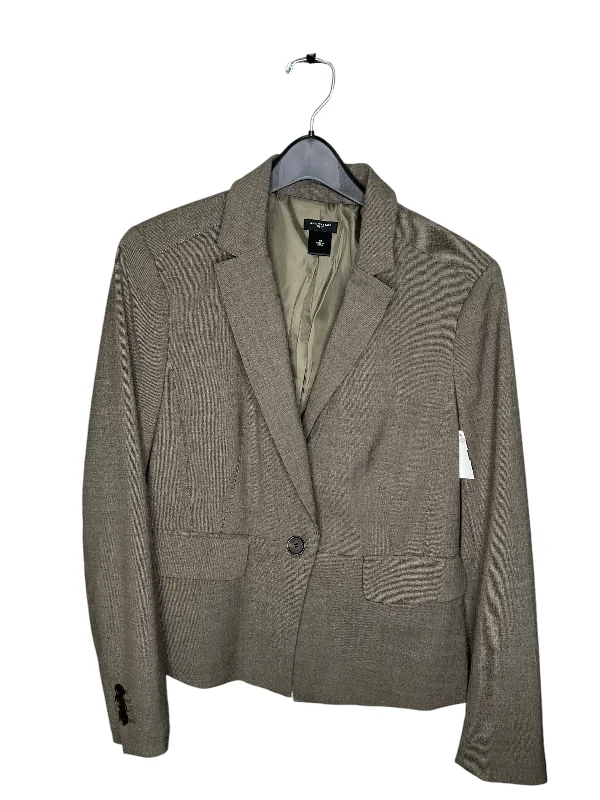 Blazer By Ann Taylor In Brown, Size: 10 Cotton Blend Blazer