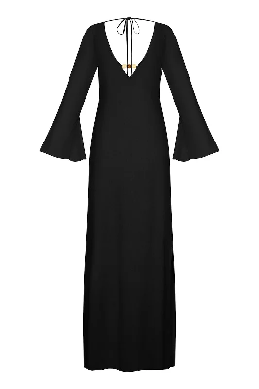 ANACONDA DRESS IN BLACK