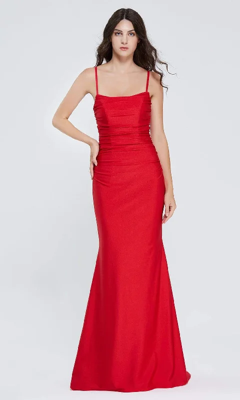 J'Adore Dresses - J20016 Scoop Ruched Mermaid Gown