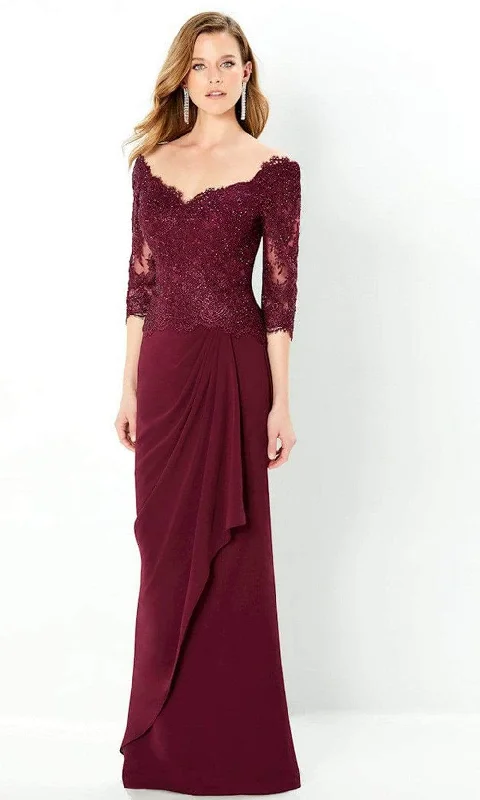 Montage by Mon Cheri - 220942 Quarter Sleeve Embroidered Bodice Formal Dress