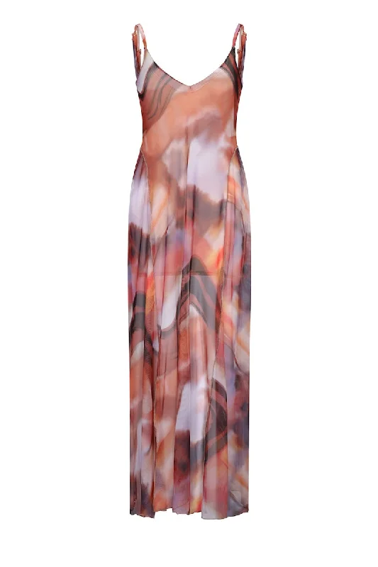 SAFARI DRESS IN PRINT ROSA