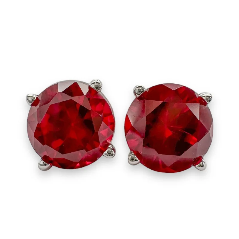 Exclusive Jewelry Sale Event – Shop Now 14K W Gold 1.92ct 6mm Lab-Created Ruby Earrings